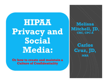 HIPAA Melissa Privacy And Social