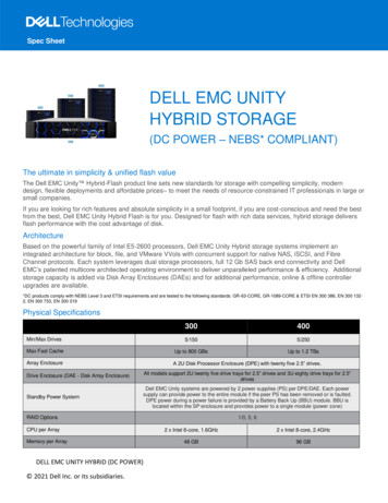 DELL EMC UNITY HYBRID STORAGE - Dell Technologies