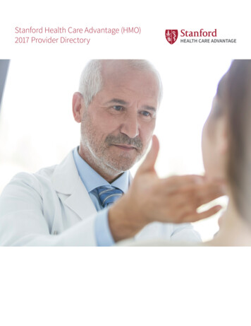 Stanford Health Care Advantage (HMO) 2017 Provider Directory