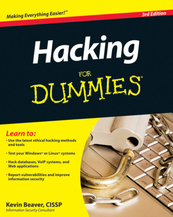 Hacking For Dummies 3 Edition - Cdn.ttgtmedia 