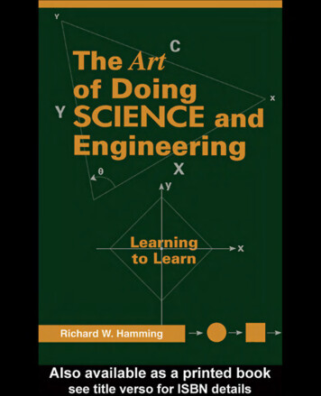 The Art Of Doing Science And Engineering: Learning To Learn