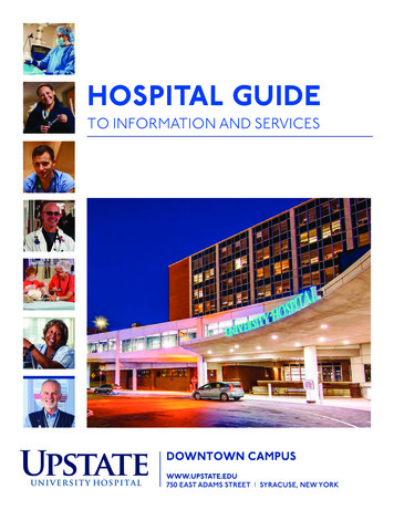 HOSPITAL GUIDE - State University Of New York Upstate Medical University