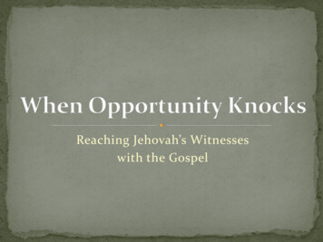 Reaching Jehovah’s Witnesses With The Gospel