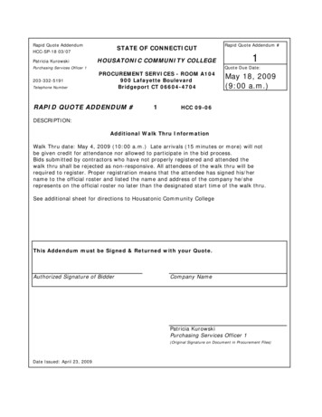 HCC Addendum Form 1 - Connecticut
