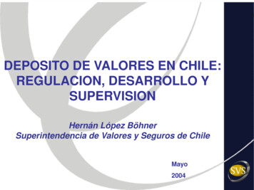 DEPOSITO DE VALORES EN CHILE: REGULACION, DESARROLLO Y . - Iimv 