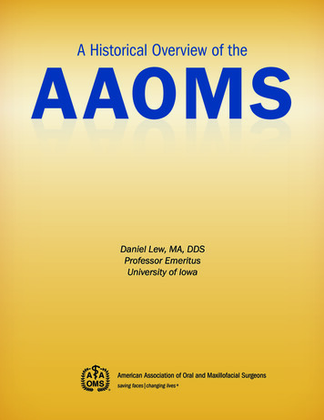 The Official Policies Or History Of The AAOMS. The AAOMS Does Not .