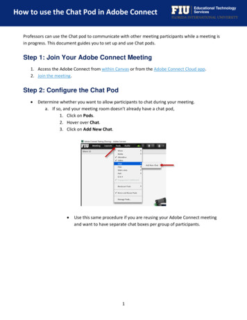 How To Use The Chat Pod In Adobe Connect