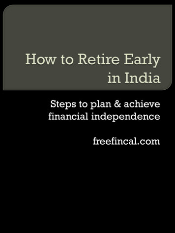 How To Retire Early In India - Freefincal