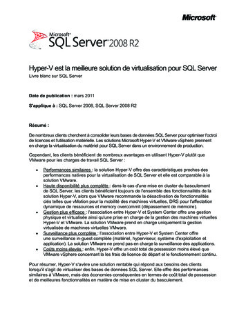 Hyper-V Est La Meilleure Solution De Virtualisation Pour SQL Server - Dell
