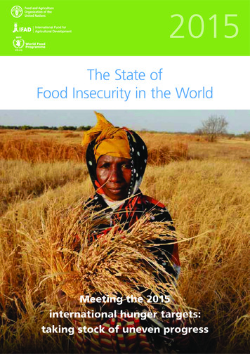 The State Of Food Insecurity In The World