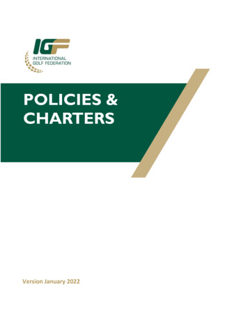 Policies & Charters