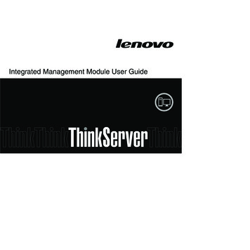 Integrated Management Module: User Guide - Lenovo