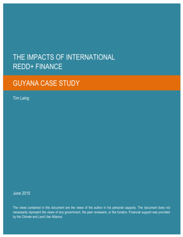 The Impacts Of International REDD Finance In Guyana