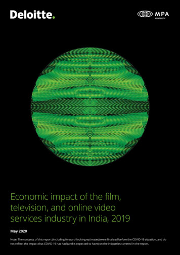 Economic Impact Of The Film, Television, And Online Video .
