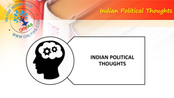 INDIAN POLITICAL THOUGHTS - OnlyIAS
