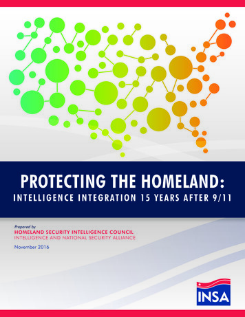 PROTECTING THE HOMELAND - The Intelligence National .