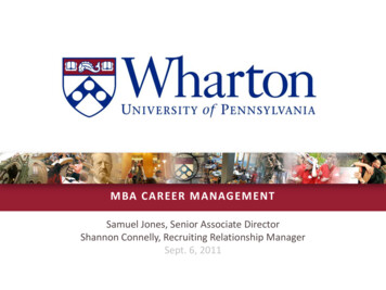 Mba Career Management