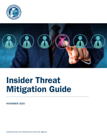 Insider Threat Mitigation Guide - CISA