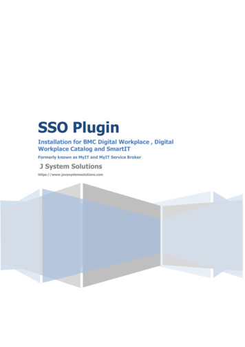 Single Sign On Plugin For BMC Digital Workplace - Java System Solutions