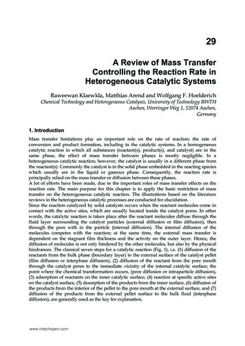 A Review Of Mass Transfer Controlling The Reaction Rate In .