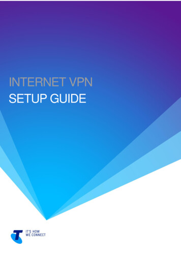 INTERNET VPN SETUP GUIDE - Telstra