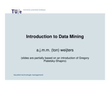 Introduction To Data Mining