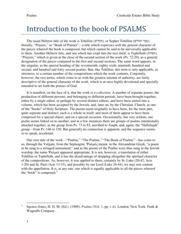 Introduction To The Book Of PSALMS - Bible Bob
