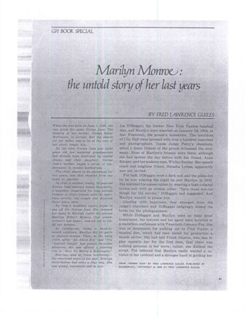 Marilyn Monroe The Untold Story Of Her Last Years