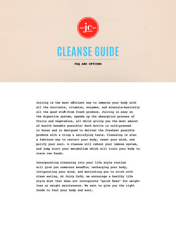 CLEANSE GUIDE - Juicy Cafe