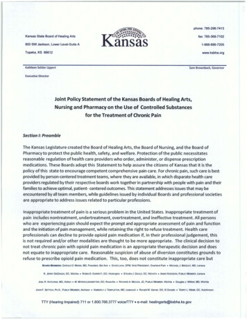 Joint Policy Statement Of The Kansas Boards Of . - Kansas Nursing Board