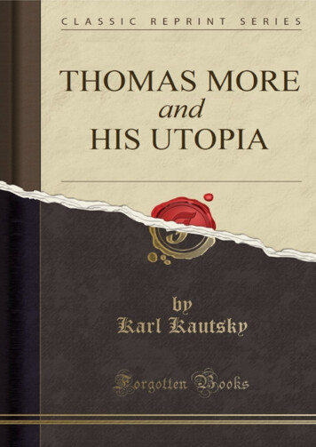 Karl Kautsky - Thomas More And His Utopia