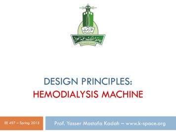 DESIGN PRINCIPLES: HEMODIALYSIS MACHINE