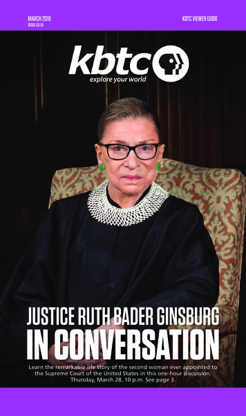 JUSTICE RUTH BADER GINSBURG IN CONVERSATION