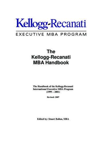 The Kellogg-Recanati MBA Handbook - Darley