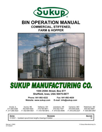 BIN OPERATION MANUAL - Sukup