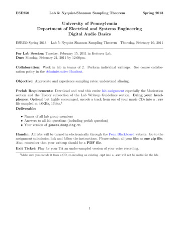 ESE250: Digital Audio Basics Document - Penn Engineering