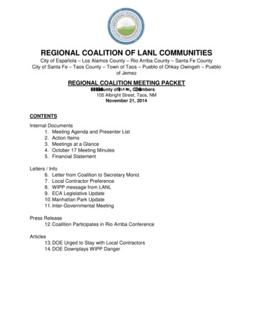 Regional Coalition Of Lanl Communities
