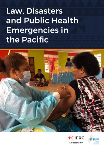 Law, Disasters And Public Health Emergencies In - IFRC