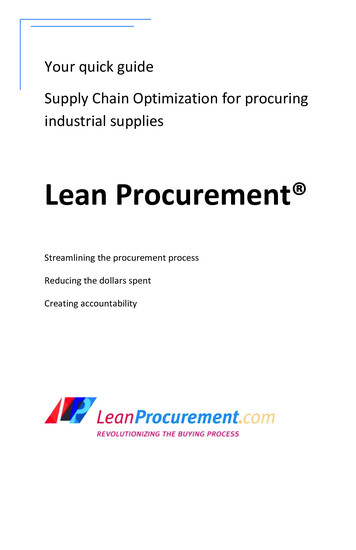 Lean Procurement 
