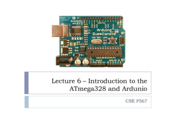 Lecture 6 – Introduction To The ATmega328 And Ardunio