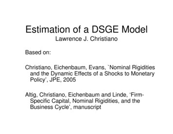 Estimation Of A DSGE Model - Northwestern University