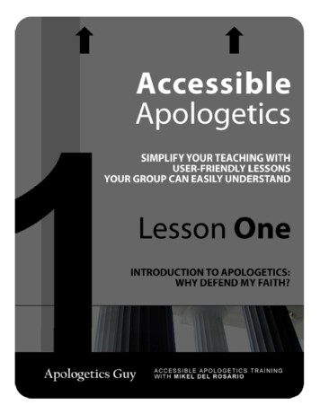 Accessible - Apologetics Guy