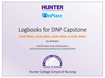 Logbooks For DNP Capstone - Hunter College