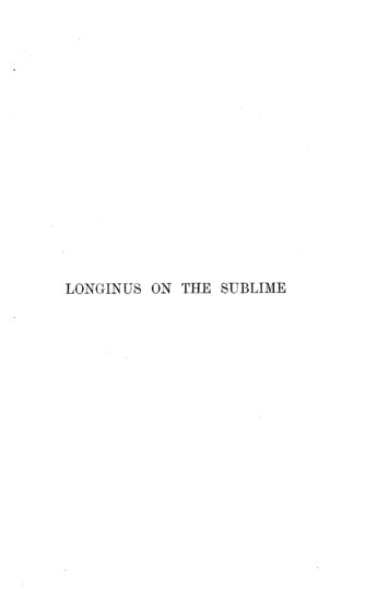 Longinus On The Sublime - Archive