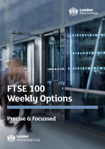 FTSE 100 Weekly Options - Lseg 