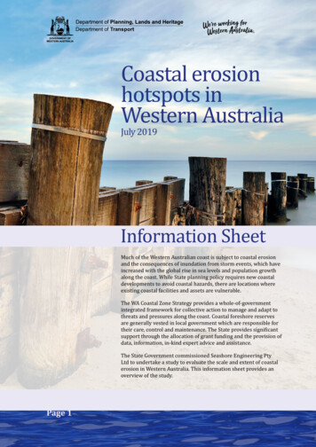 Coastal Erosion Hotspots In Western Australia Information Sheet