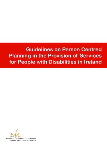 Guidelines On Person Centred Planning In The Provision Of Services For .