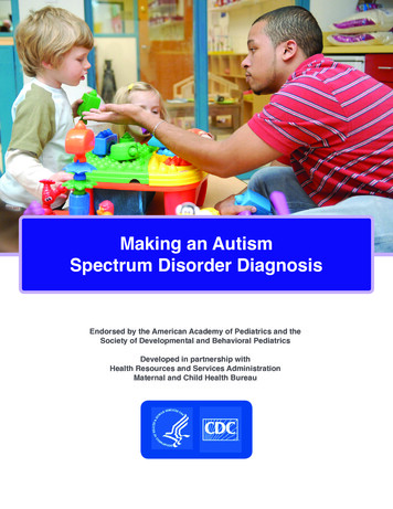Making An Autism Spectrum Disorder Diagnosis