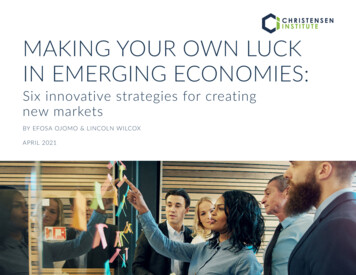 MAKING YOUR OWN LUCK IN EMERGING ECONOMIES