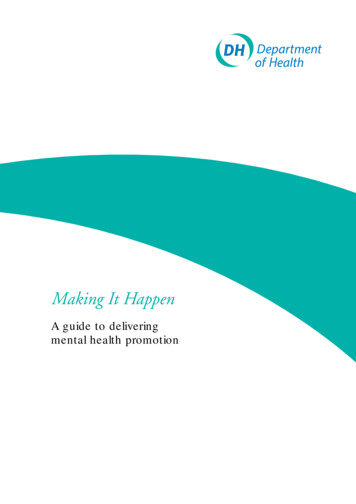 Making It Happen - Mental Health Promotion